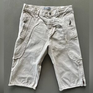 McQ moto jean shorts